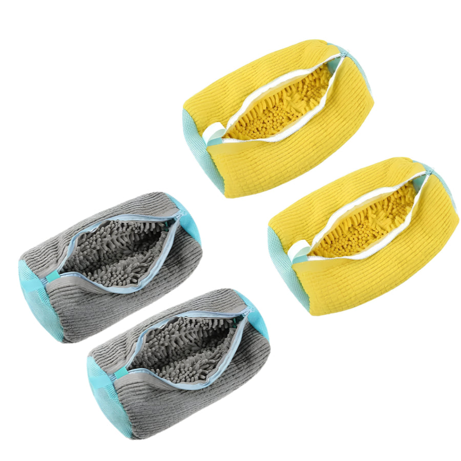 Kit 2 Sacos de Lavar Tênis Sapato Calçados na Máquina Bolsa Protetora com Zíper Reutilizável