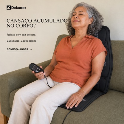 Assento Massageador Elétrico Multiuso Bivolt com Calor Infravermelho 8 Modos