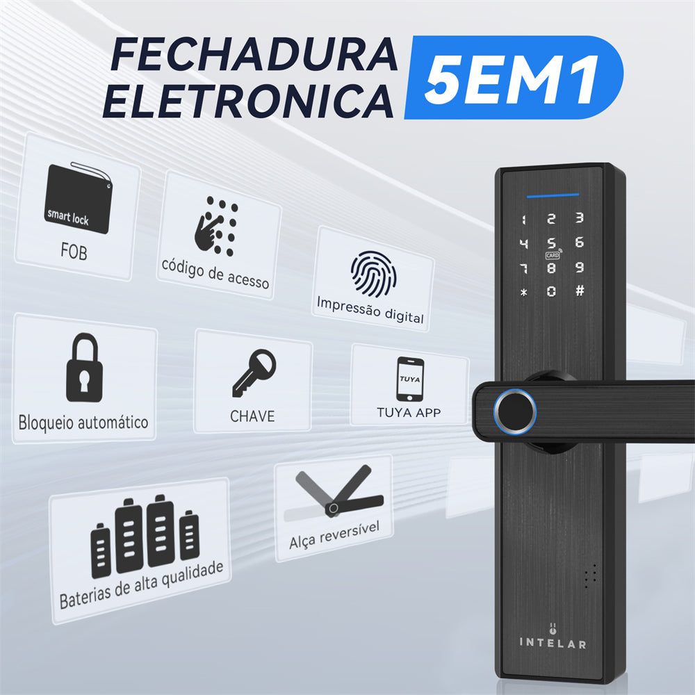 fechadura eletronica biometria inteligente Door Lock Deadbolt Digital Tuya  Wifi Fingerprint Keyless Keypad Electronic Locks