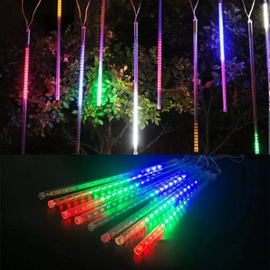 Cascata de 8 Tubos LED Pisca-Pisca Chuva de Gelo Natalina