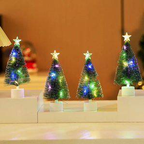 Mini Árvore de Natal de Mesa com LED Colorido - Decoração de Pinheiro