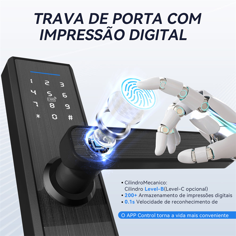 Fechadura Digital Eletrônica Inteligente SmartLock Wifi I Dekorae