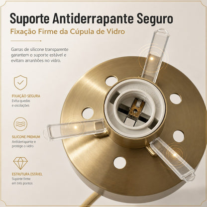Lustre Pendente De Teto Vidro Champanhe Moderno E27