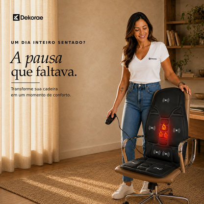 Assento Massageador Elétrico Multiuso Bivolt com Calor Infravermelho 8 Modos