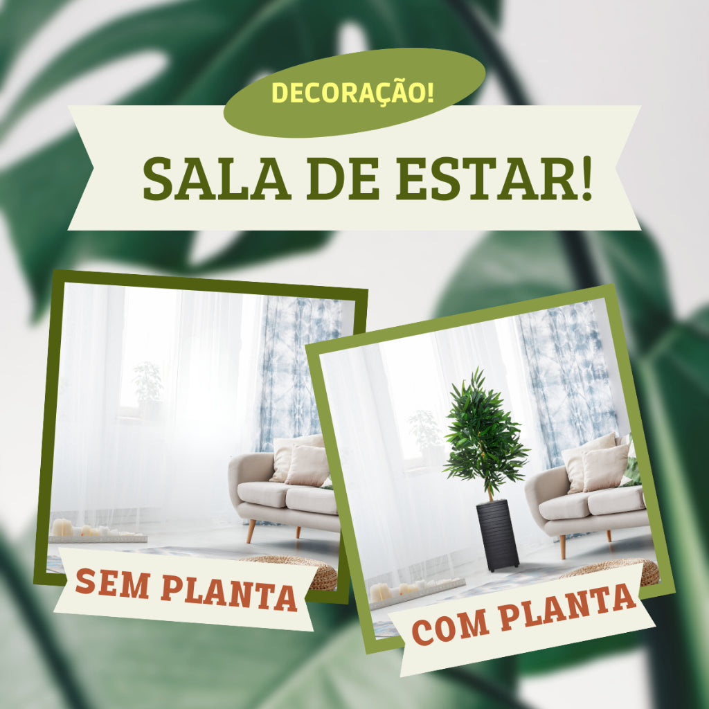 Conjunto 2 Bambu Da Sorte Com Vaso Decorativo 90cm