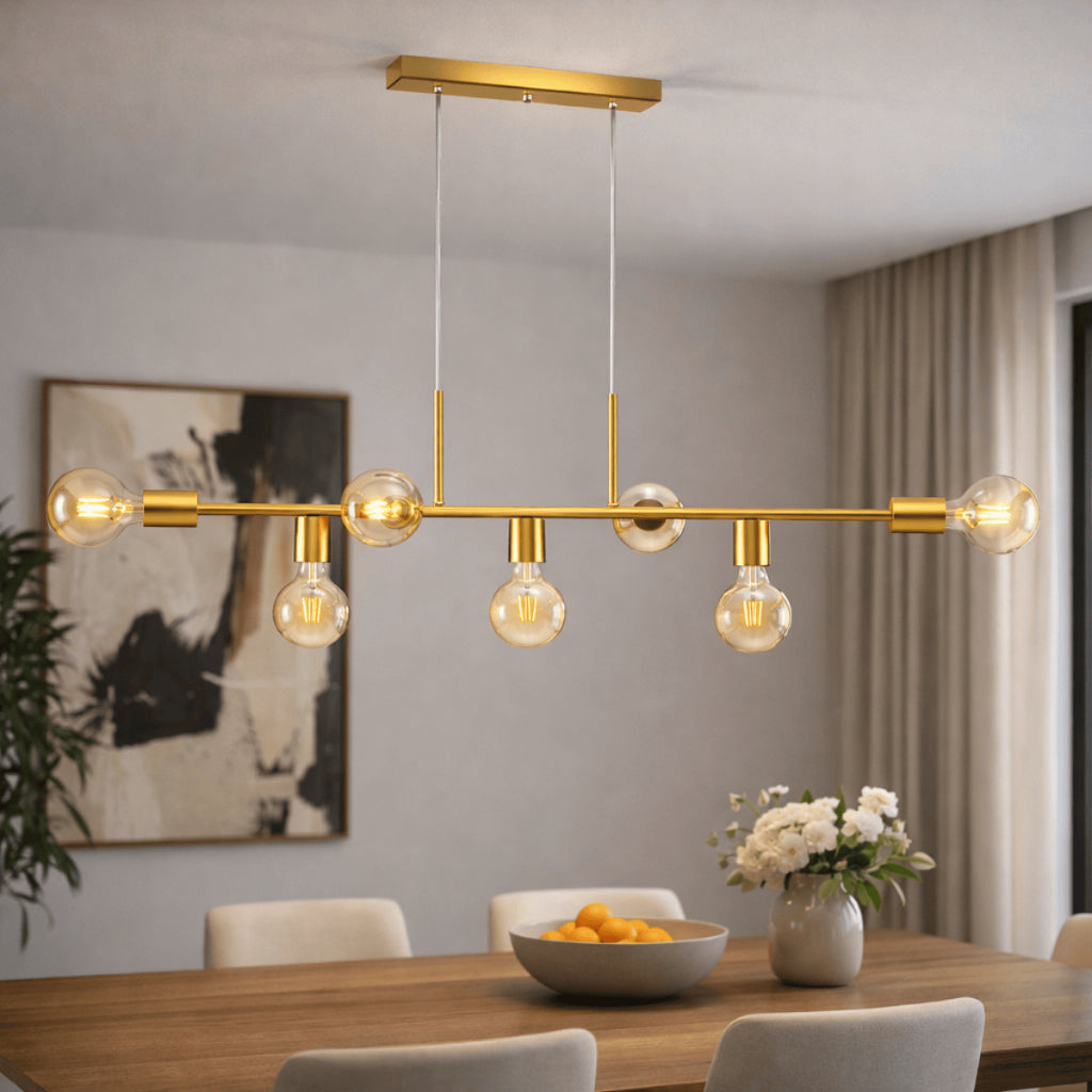 Lustre Pendente Jabutty Luxo - detalhe dos soquetes