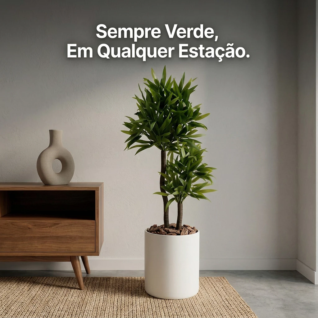 Vaso com Planta Bambu da Sorte Artificial – Conjunto 1m Decorativo Completo