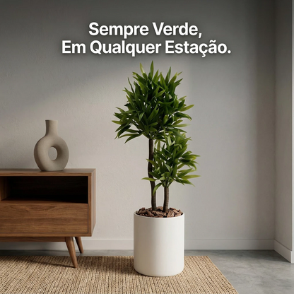 Vaso com Planta Bambu da Sorte Artificial – Conjunto 1m Decorativo Completo