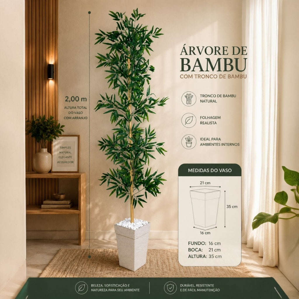 Planta Artificial Cerejeira Rosa Bebe Com Vaso Grande + Suporte Decorativo Decoração Enfeite Sala Casa