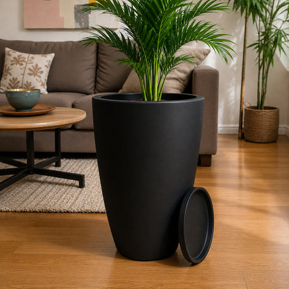 Kit 04 Vasos para Planta Flor Casa Jardim Varanda Coluna Redonda N1 N2 Bojo N1 + Bacia N1 com prato