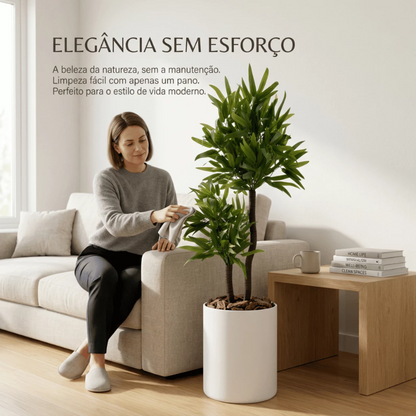 Vaso com Planta Bambu da Sorte Artificial – Conjunto 1m Decorativo Completo