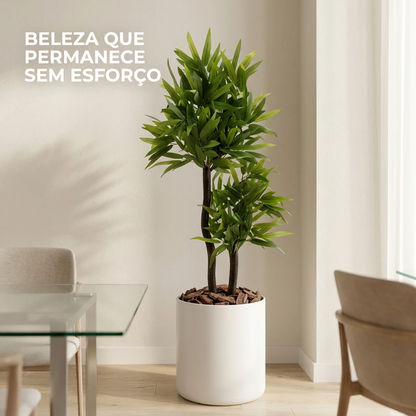 Vaso com Planta Bambu da Sorte Artificial – Conjunto 1m Decorativo Completo