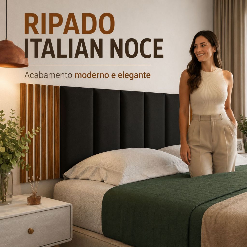 Conjunto Cabeceiras Estofada Cama Box Casal Moderna Luxo Modulada Sem Furo Autocolante 40cmx19cm