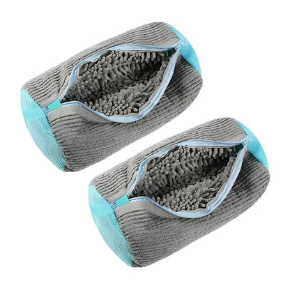Kit 2 Sacos de Lavar Tênis Sapato Calçados na Máquina Bolsa Protetora com Zíper Reutilizável