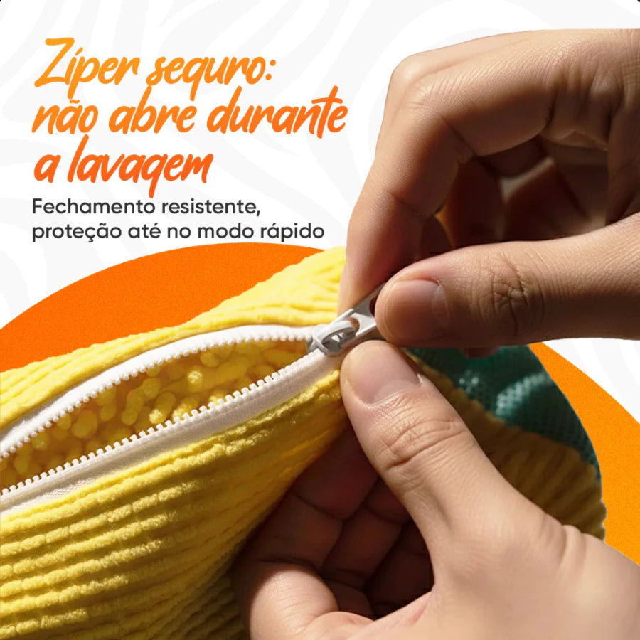 Kit 2 Sacos de Lavar Tênis Sapato Calçados na Máquina Bolsa Protetora com Zíper Reutilizável