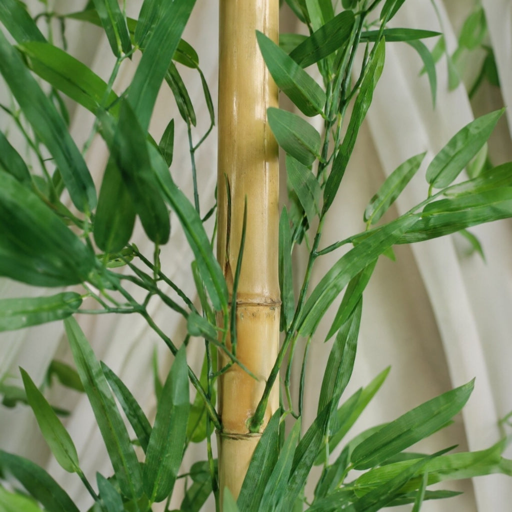 Planta Artificial Bambu Mossô para Decoração de Sala e Interiores Alta 2m com Vaso Decorativo Incluso