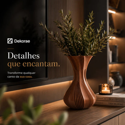 Vaso Decorativo Évora Prime 3D Minimalista Premium Dekorae