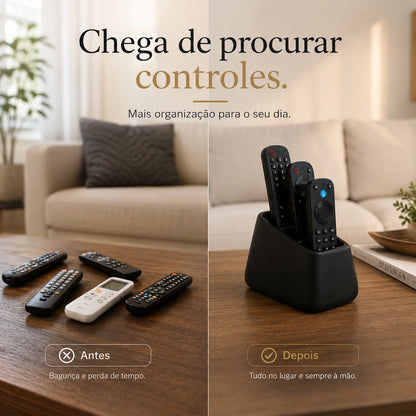 Porta-Controles Triplo Moderno – Organizador Multiuso