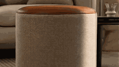 Puff Banqueta Minimalista em Linho - demonstracao