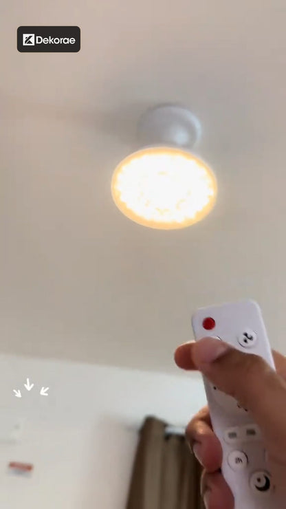 Ventilador Lâmpada De Teto LED Silencioso C/ Controle Remoto 3 Hélices Bivolt E27 120W
