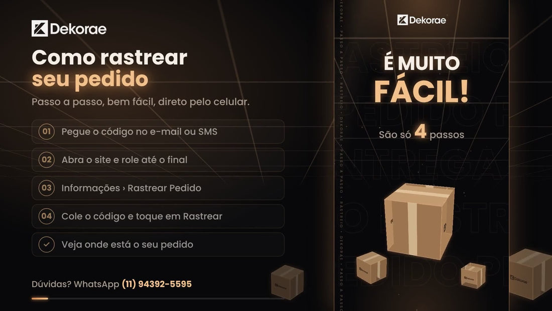 Como rastrear seu pedido na Dekorae